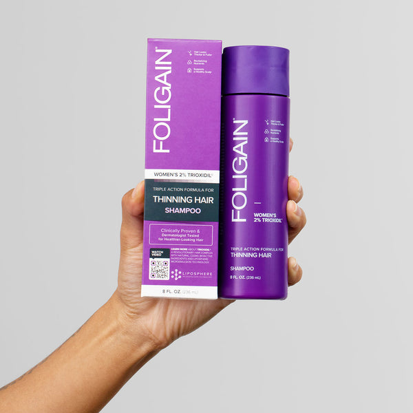 FOLIGAIN Triple Action Shampoo For Thinning Hair For Women with 2% Trioxidil - FOLIGAIN